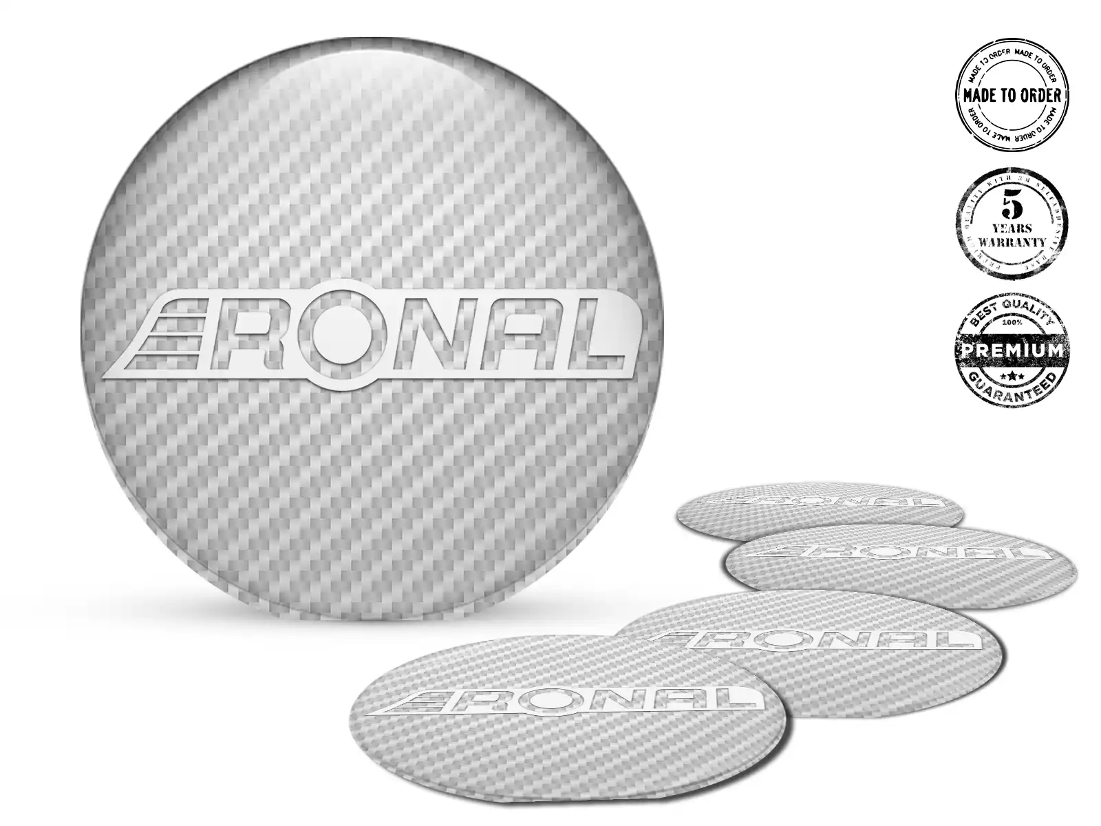 Ronal Radaufkleber Version Gewölbte Harzlabels